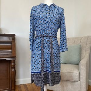 Donna Morgan Belted Pattern Dress